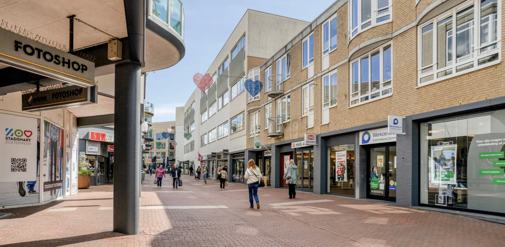 Winkelstraat Promenade Oost in Stadshart Zoetermeer